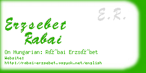 erzsebet rabai business card